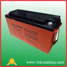 Batterie solaire de cycle profond de 12V150ah pour le système d&#39;énergie solaire